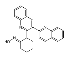 N-[2-(3-quinolin-2-ylquinolin-2-yl)cyclohexylidene]hydroxylamine Structure