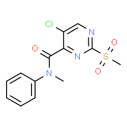 5-chloro-N-methyl-2-(methylsulfonyl)-N-phenylpyrimidine-4-carboxamide结构式