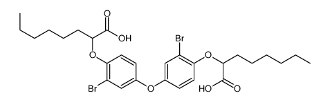 2-[2-bromo-4-[3-bromo-4-(1-carboxyheptoxy)phenoxy]phenoxy]octanoic acid Structure