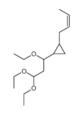 1-but-2-enyl-2-(1,3,3-triethoxypropyl)cyclopropane结构式