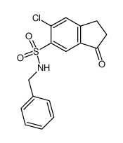 6-benzylsulfamoyl-5-chloro-1-indanone结构式