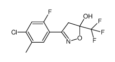 3-(4-chloro-2-fluoro-5-methylphenyl)-5-hydroxy-5-trifluoromethylisoxazoline结构式