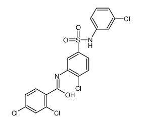 2,4-dichloro-N-[2-chloro-5-[(3-chlorophenyl)sulfamoyl]phenyl]benzamide结构式