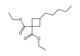 diethyl 3-pentylcyclobutane-1,1-dicarboxylate Structure