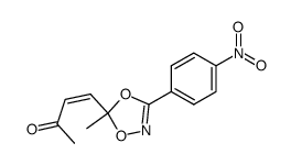 4c-[5-methyl-3-(4-nitro-phenyl)-[1,4,2]dioxazol-5-yl]-but-3-en-2-one Structure