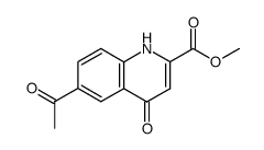 6-acetyl-4-oxo-1,4-dihydro-quinoline-2-carboxylic acid methyl ester Structure