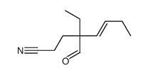 4-ethyl-4-formyloct-5-enenitrile结构式