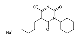 5-Butyl-1-cyclohexyl-2-sodiooxy-4,6(1H,5H)-pyrimidinedione结构式
