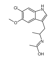 B-METHYL-6-CHLOROMELATONIN结构式