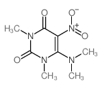 2,4(1H,3H)-Pyrimidinedione, 6-(dimethylamino)-1,3-dimethyl-5-nitro-结构式