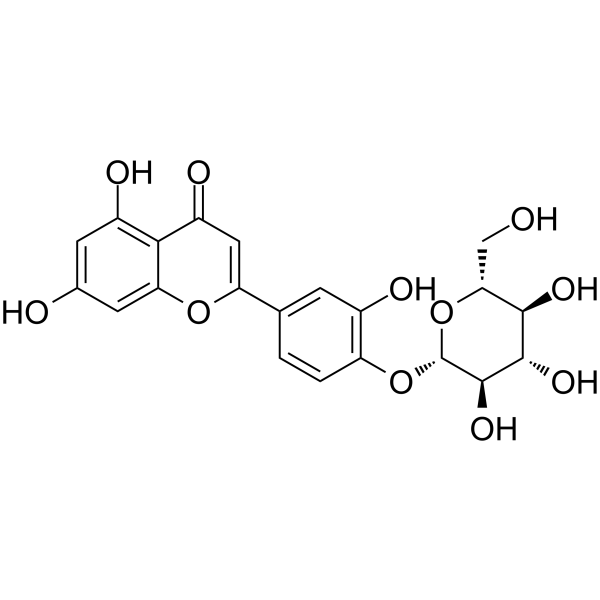 Luteolin-4'-O-glucoside structure