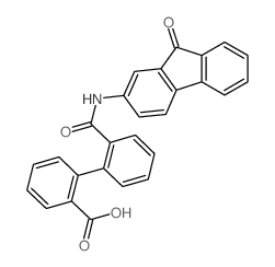 2-[2-[(9-oxofluoren-2-yl)carbamoyl]phenyl]benzoic acid Structure