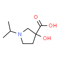 3-Pyrrolidinecarboxylicacid,3-hydroxy-1-(1-methylethyl)-(9CI) structure