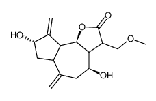 (4S,8S,9bR)-4,8-Dihydroxy-3-methoxymethyl-6,9-dimethylene-decahydro-azuleno[4,5-b]furan-2-one Structure