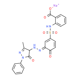 sodium 2-[[[3-[(4,5-dihydro-3-methyl-5-oxo-1-phenyl-1H-pyrazol-4-yl)azo]-4-hydroxyphenyl]sulphonyl]amino]benzoate picture