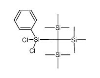 ((dichloro(phenyl)silyl)methanetriyl)tris(trimethylsilane) Structure