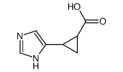 Cyclopropanecarboxylic acid, 2-(1H-imidazol-4-yl)- (9CI) structure
