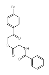 [2-(4-bromophenyl)-2-oxo-ethyl] 2-benzamidoacetate structure