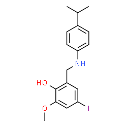 4-IODO-2-[(4-ISOPROPYLANILINO)METHYL]-6-METHOXYBENZENOL结构式