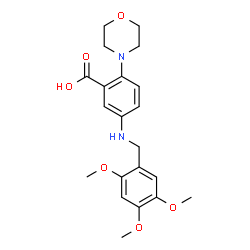 2-(4-Morpholinyl)-5-[(2,4,5-trimethoxybenzyl)amino]benzoic acid Structure