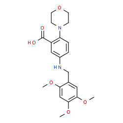 2-(4-Morpholinyl)-5-[(2,4,5-trimethoxybenzyl)amino]benzoic acid structure