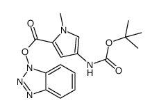 4-TERT-BUTOXYCARBONYLAMINO-1-METHYL-1H-PYRROLE-2-CARBOXYLIC ACID BENZOTRIAZOL-1YL ESTER structure