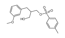 3-hydroxy-2-(3-methoxybenzyl)propyl 4-methylbenzenesulfonate Structure
