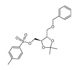 (4S,5S)-p-toluolsulfonsaeure[(5-benzyloxymethyl-5-hydroxymethyl-2,2-dimethyl-1,3-dioxolan-4-yl)methyl]ester Structure