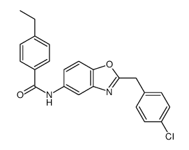 N-[2-[(4-chlorophenyl)methyl]-1,3-benzoxazol-5-yl]-4-ethylbenzamide结构式