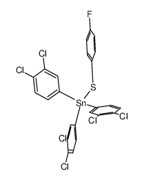 (3,4-Cl2-C6H3)3Sn(SC6H4-4-F)结构式