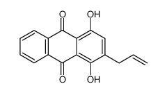 1,4-dihydroxy-2-(prop-2'-enyl)-9,10-anthraquinone结构式