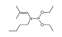 diethyl butyl(2-methylprop-1-en-1-yl)phosphoramidite Structure