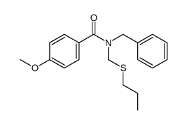N-benzyl-4-methoxy-N-((propylthio)methyl)benzamide结构式