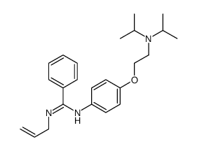 N-[4-[2-[di(propan-2-yl)amino]ethoxy]phenyl]-N'-prop-2-enylbenzenecarboximidamide结构式