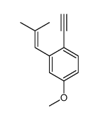 1-ethynyl-4-methoxy-2-(2-methylprop-1-enyl)benzene结构式