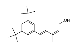 (2Z,4E)-5-(3,5-Di-tert-butyl-phenyl)-3-methyl-penta-2,4-dien-1-ol结构式