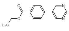 4-嘧啶基-5-苯甲酸乙酯结构式