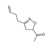 3-(3'-butenyl)-5-acetyl-2-isoxazoline Structure