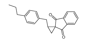 2-(4-propylbenzyl)spiro[cyclopropane-1,2'-indene]-1',3'-dione结构式