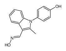 4-[3-(hydroxyiminomethyl)-2-methylindol-1-yl]phenol Structure