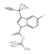 1H-Indole-1-carboxylic acid, 3-(1-cyano-1-methylethyl)-5-fluoro-, 1,1-dimethylethyl ester picture