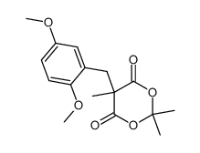 5-(2,5-dimethoxybenzyl)-2,2,5-trimethyl-1,3-dioxane-4,6-dione Structure