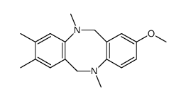 8-methoxy-2,3,5,11-tetramethyl-5,6,11,12-tetrahydrodibenzo[b,f][1,5]diazocine结构式