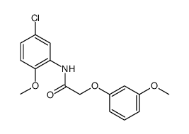 Acetamide, N-(5-chloro-2-methoxyphenyl)-2-(3-methoxyphenoxy)结构式