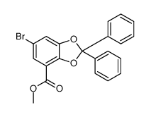 methyl 6-bromo-2,2-diphenyl-1,3-benzodioxole-4-carboxylate结构式