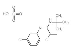 N'-tert-butyl-2-chloro-N-(3-chlorophenyl)prop-2-enimidamide,perchloric acid Structure