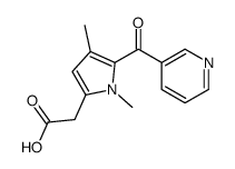2-[1,4-dimethyl-5-(pyridine-3-carbonyl)pyrrol-2-yl]acetic acid Structure