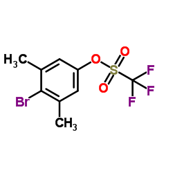 4-Bromo-3,5-dimethylphenyl trifluoromethanesulfonate structure