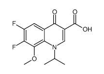 6,7-difluoro-8-methoxy-4-oxo-1-propan-2-ylquinoline-3-carboxylic acid结构式