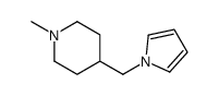 1-methyl-4-(pyrrol-1-ylmethyl)piperidine结构式